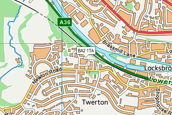 BA2 1TA map - OS VectorMap District (Ordnance Survey)