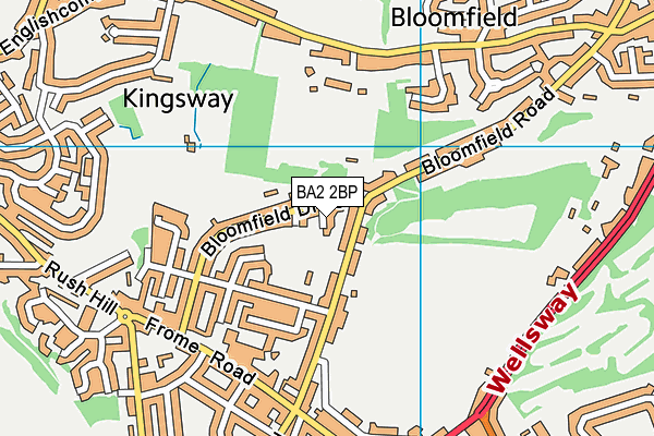 BA2 2BP map - OS VectorMap District (Ordnance Survey)