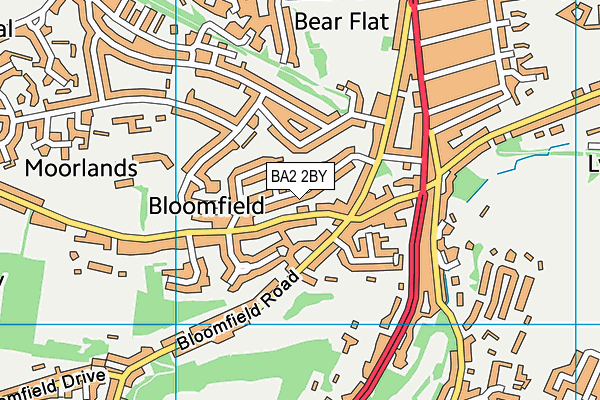 BA2 2BY map - OS VectorMap District (Ordnance Survey)