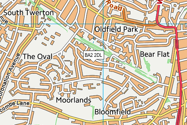 BA2 2DL map - OS VectorMap District (Ordnance Survey)