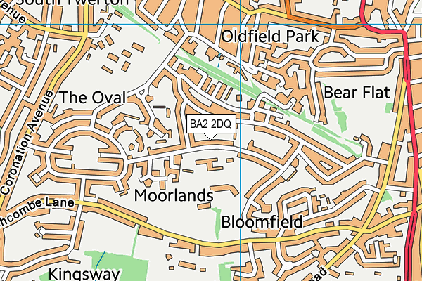 Moorlands Infant School map (BA2 2DQ) - OS VectorMap District (Ordnance Survey)