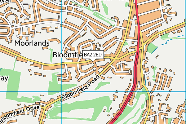 BA2 2ED map - OS VectorMap District (Ordnance Survey)