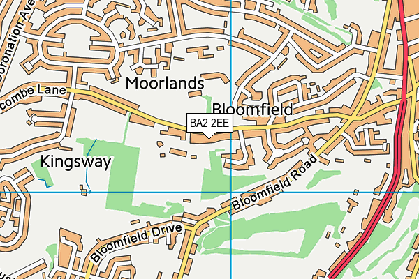 BA2 2EE map - OS VectorMap District (Ordnance Survey)