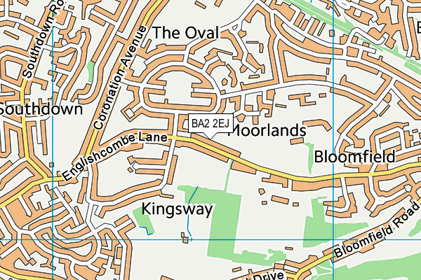 BA2 2EJ map - OS VectorMap District (Ordnance Survey)