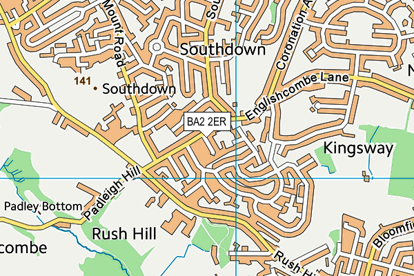 BA2 2ER map - OS VectorMap District (Ordnance Survey)