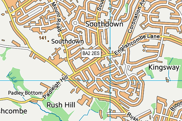 BA2 2ES map - OS VectorMap District (Ordnance Survey)