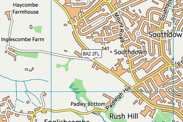 BA2 2FL map - OS VectorMap District (Ordnance Survey)