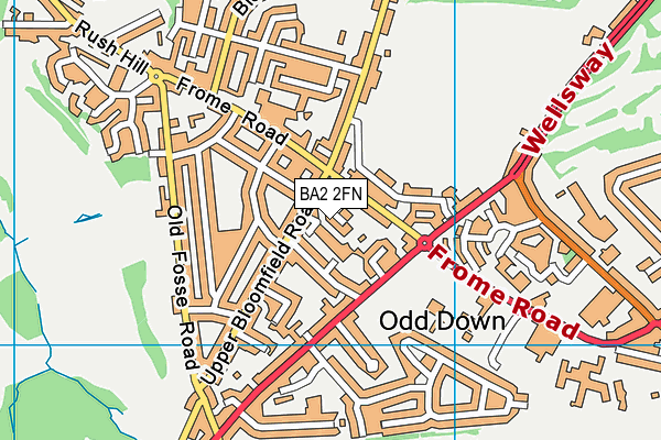 BA2 2FN map - OS VectorMap District (Ordnance Survey)