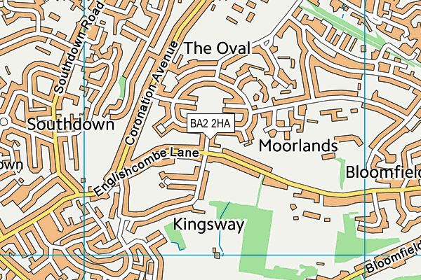 BA2 2HA map - OS VectorMap District (Ordnance Survey)