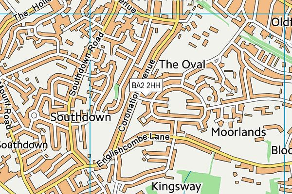 BA2 2HH map - OS VectorMap District (Ordnance Survey)