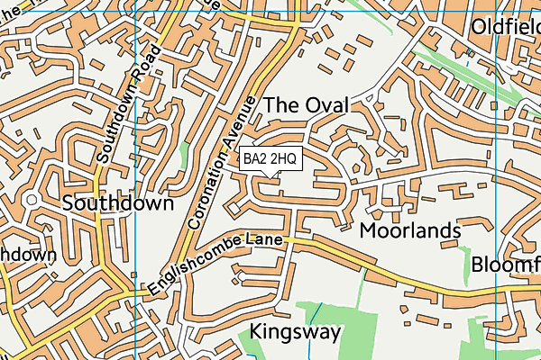 BA2 2HQ map - OS VectorMap District (Ordnance Survey)