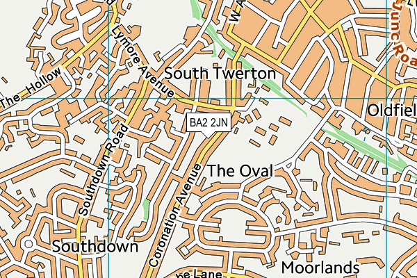 BA2 2JN map - OS VectorMap District (Ordnance Survey)