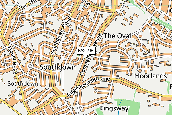 BA2 2JR map - OS VectorMap District (Ordnance Survey)