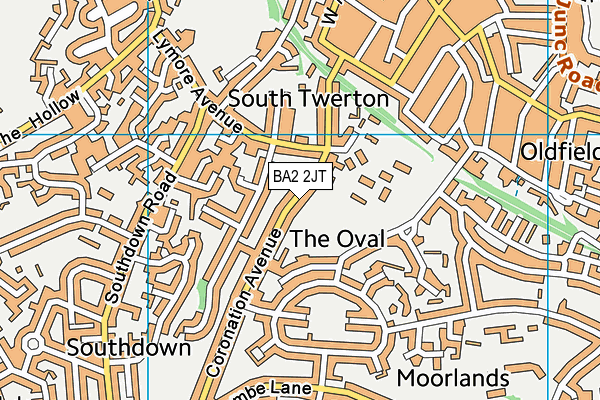 BA2 2JT map - OS VectorMap District (Ordnance Survey)