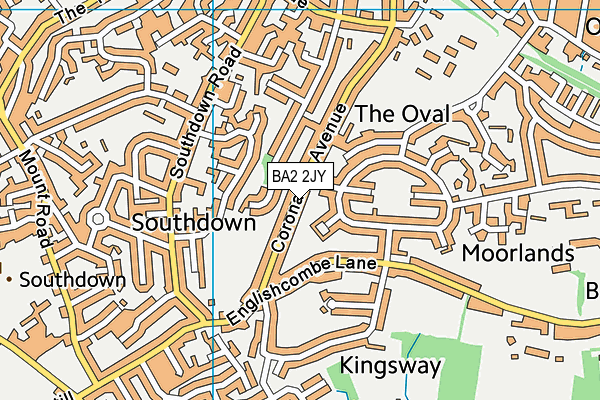 BA2 2JY map - OS VectorMap District (Ordnance Survey)