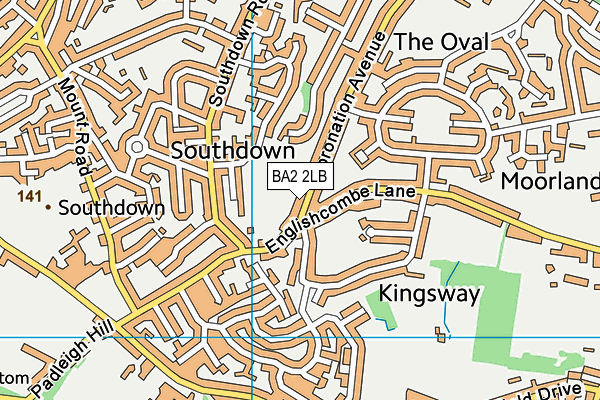 BA2 2LB map - OS VectorMap District (Ordnance Survey)