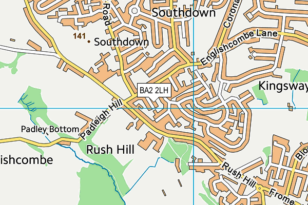 BA2 2LH map - OS VectorMap District (Ordnance Survey)