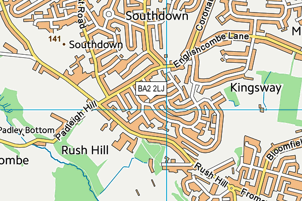 BA2 2LJ map - OS VectorMap District (Ordnance Survey)