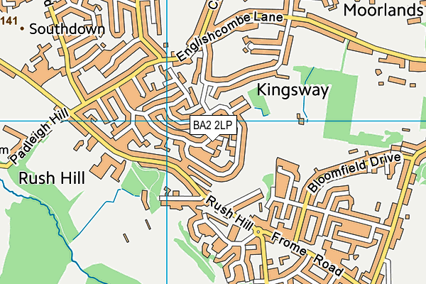 BA2 2LP map - OS VectorMap District (Ordnance Survey)