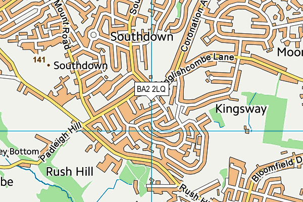 BA2 2LQ map - OS VectorMap District (Ordnance Survey)