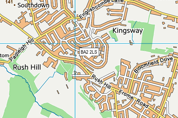 BA2 2LS map - OS VectorMap District (Ordnance Survey)