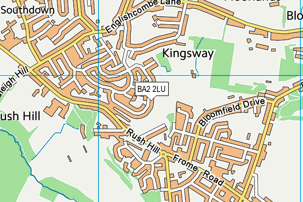 BA2 2LU map - OS VectorMap District (Ordnance Survey)