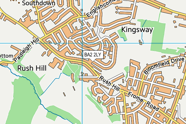 BA2 2LY map - OS VectorMap District (Ordnance Survey)