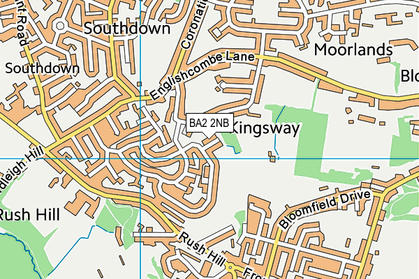 BA2 2NB map - OS VectorMap District (Ordnance Survey)