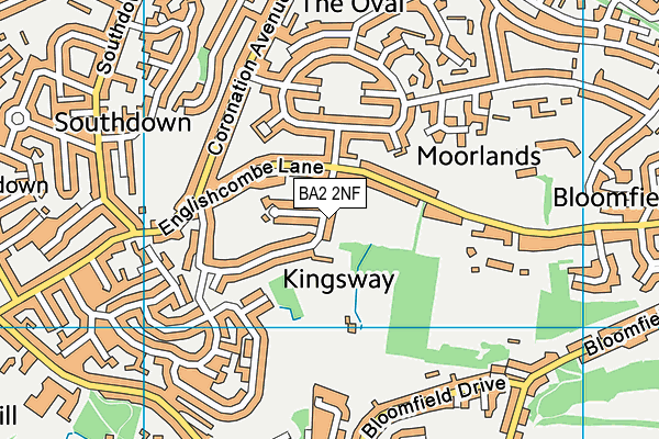 BA2 2NF map - OS VectorMap District (Ordnance Survey)