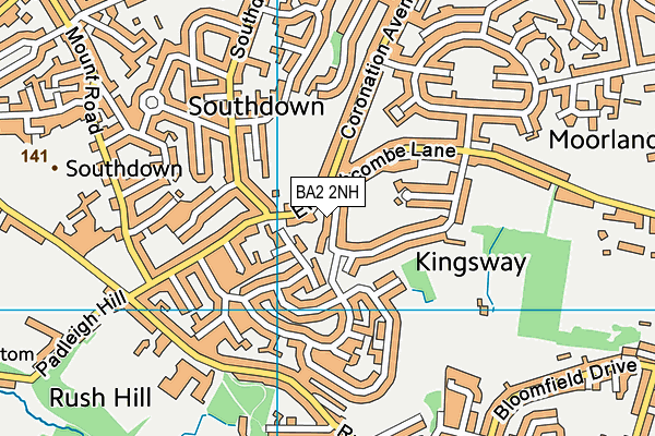 BA2 2NH map - OS VectorMap District (Ordnance Survey)