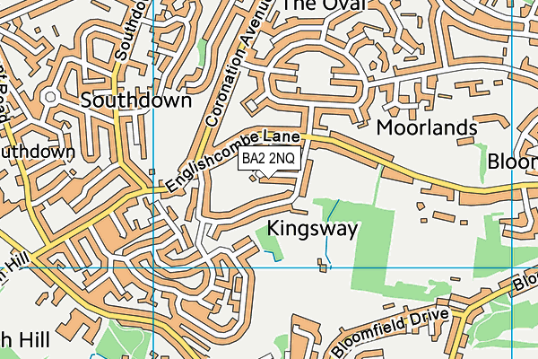 BA2 2NQ map - OS VectorMap District (Ordnance Survey)