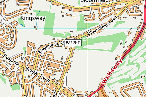 BA2 2NT map - OS VectorMap District (Ordnance Survey)