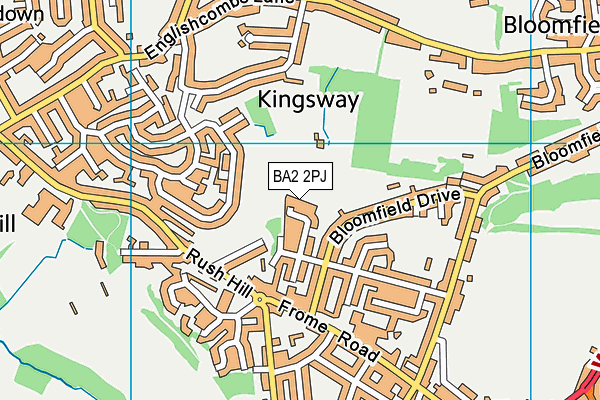 BA2 2PJ map - OS VectorMap District (Ordnance Survey)