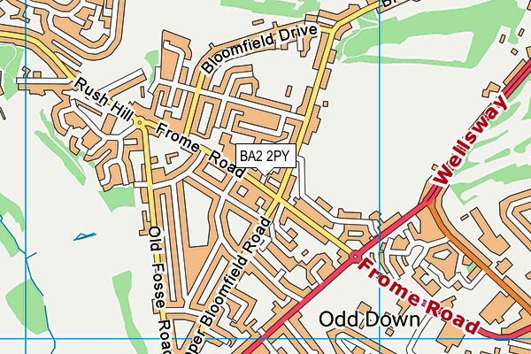 BA2 2PY map - OS VectorMap District (Ordnance Survey)