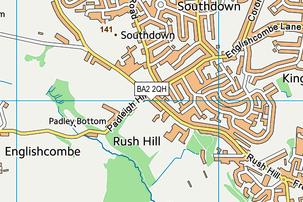 BA2 2QH map - OS VectorMap District (Ordnance Survey)