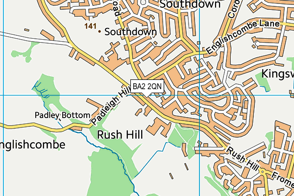 BA2 2QN map - OS VectorMap District (Ordnance Survey)