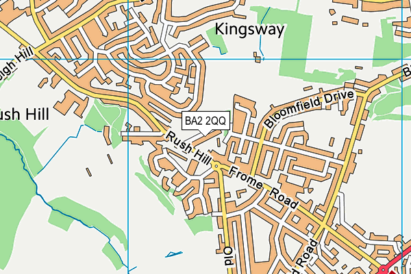 BA2 2QQ map - OS VectorMap District (Ordnance Survey)