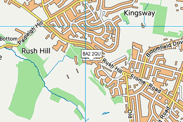 BA2 2QU map - OS VectorMap District (Ordnance Survey)