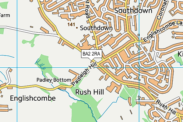 BA2 2RA map - OS VectorMap District (Ordnance Survey)