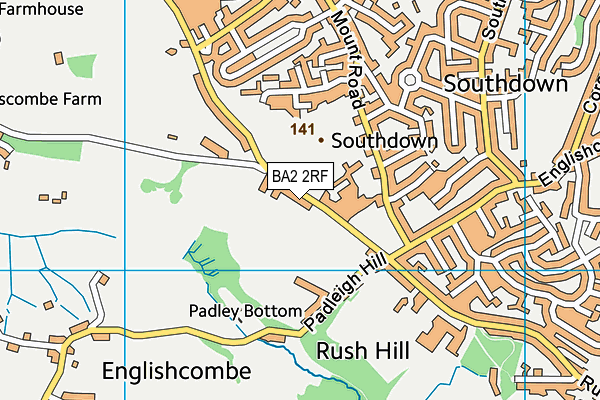 BA2 2RF map - OS VectorMap District (Ordnance Survey)