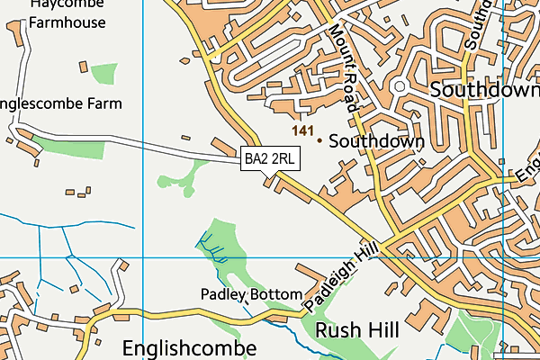 BA2 2RL map - OS VectorMap District (Ordnance Survey)