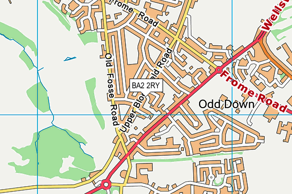 BA2 2RY map - OS VectorMap District (Ordnance Survey)