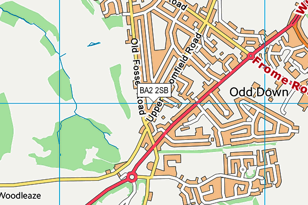 BA2 2SB map - OS VectorMap District (Ordnance Survey)