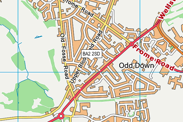 BA2 2SD map - OS VectorMap District (Ordnance Survey)