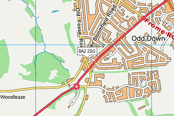 BA2 2SG map - OS VectorMap District (Ordnance Survey)