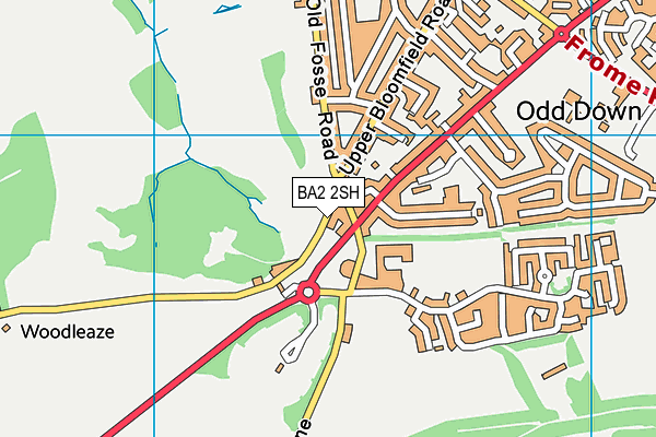 BA2 2SH map - OS VectorMap District (Ordnance Survey)