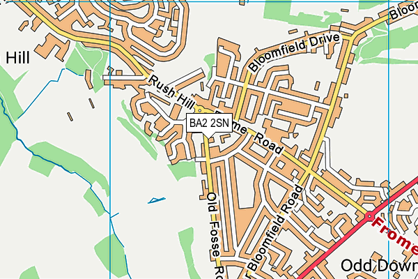 BA2 2SN map - OS VectorMap District (Ordnance Survey)