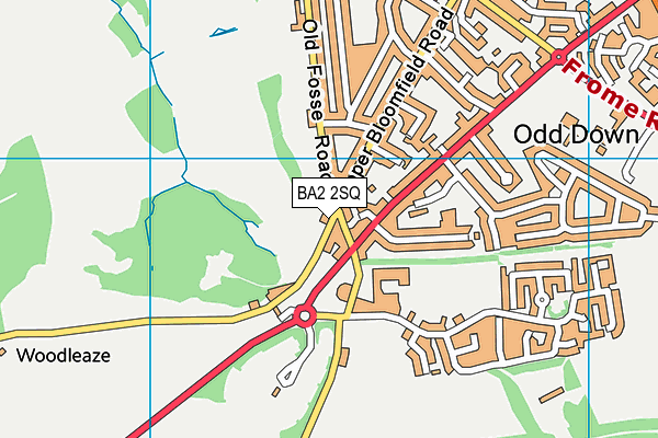 BA2 2SQ map - OS VectorMap District (Ordnance Survey)