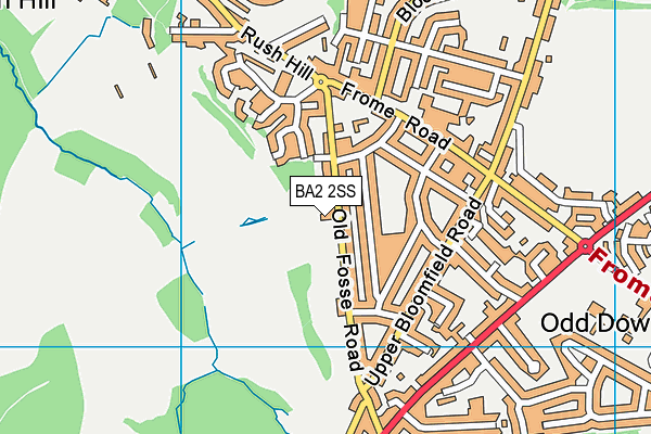 BA2 2SS map - OS VectorMap District (Ordnance Survey)