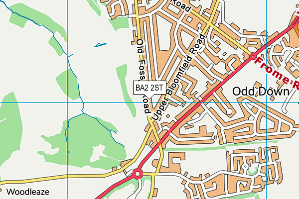BA2 2ST map - OS VectorMap District (Ordnance Survey)